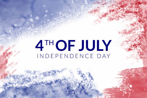 4 Th of July Watercolor Background