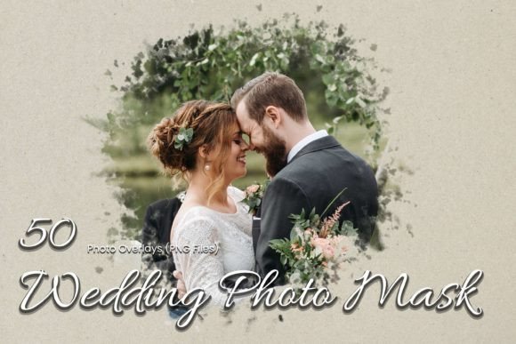 50 Wedding Photo Mask Overlays