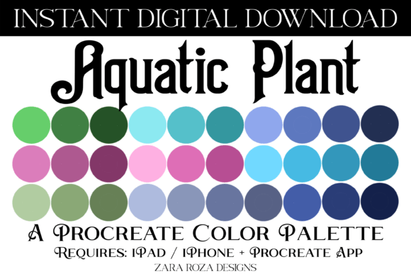 Aquatic Plant Procreate Color Palette: A Comprehensive Guide for Digital Artists