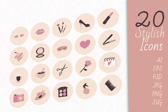 Beauty Salon Icons: Elevating Your Brand with Elegant Hand-Drawn Symbols