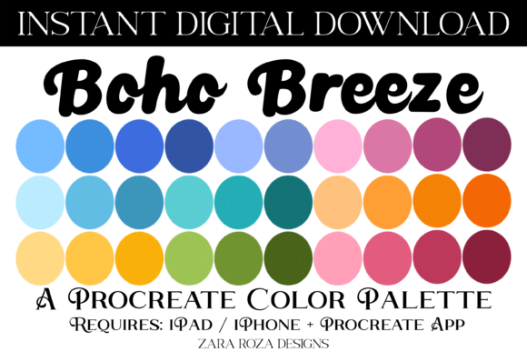 Boho Breeze Procreate Color Palette: A Practical Evaluation for Digital Artists