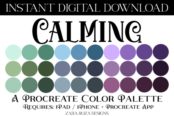 Calming Procreate Color Palette: A Strategic Tool for Digital Creators