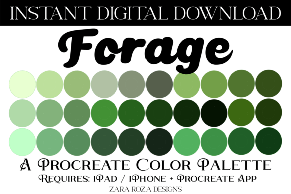 Forage Procreate Color Palette Guide
