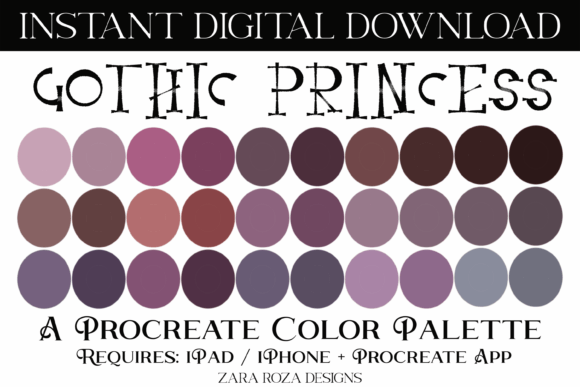 Gothic Princess Procreate Color Palette: A Practical Evaluation for Digital Artists