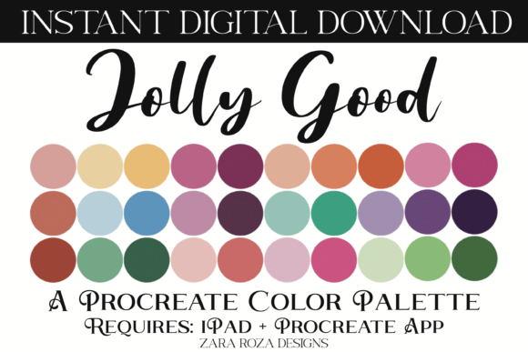 Jolly Good Procreate Color Palette: Elevating Digital Art with Curated Swatches