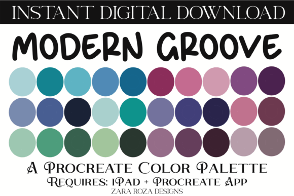 Modern Groove Procreate Color Palette