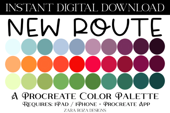 New Route Procreate Color Palette Guide