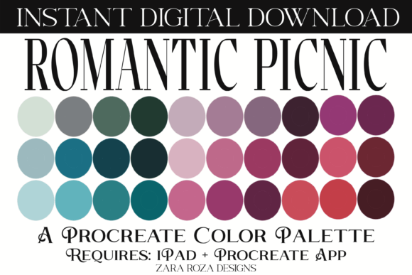 Romantic Picnic Procreate Color Palette