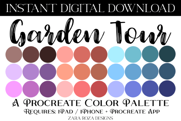 Unlocking Creative Potential with the Garden Tour Procreate Color Palette