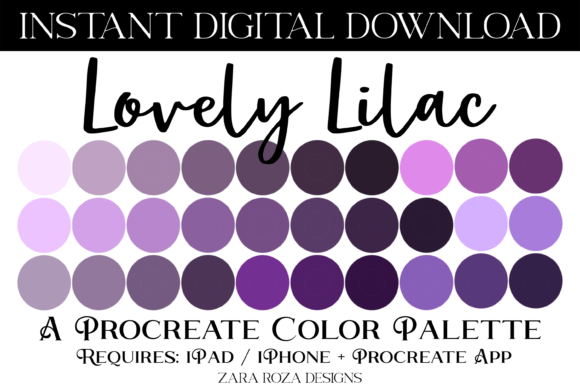 Unlocking Creativity with the Lovely Lilac Procreate Color Palette