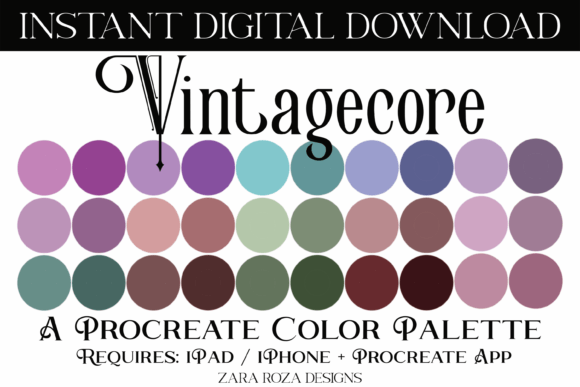 Vintagecore Procreate Color Palette: A Strategic Asset for Digital Creators
