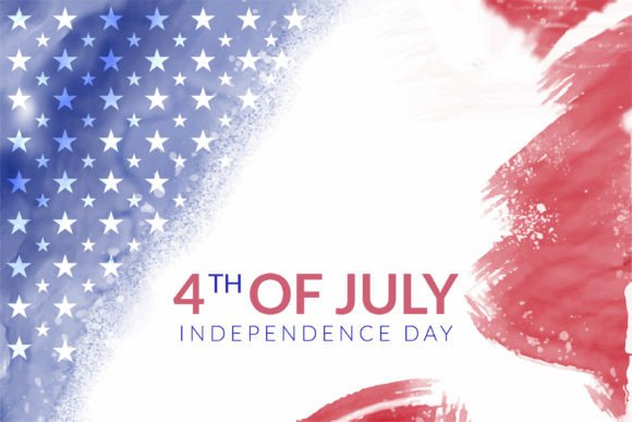 Watercolor 4th July Abstract Background: Elevating Your Patriotic Designs